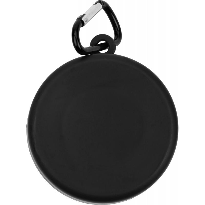 Image of Promotional Collapsible cup, foldable cup with carabiner clip, black