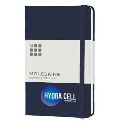 Image of Printed Moleskine Pocket Notebook, Hard Back, Prussian Blue