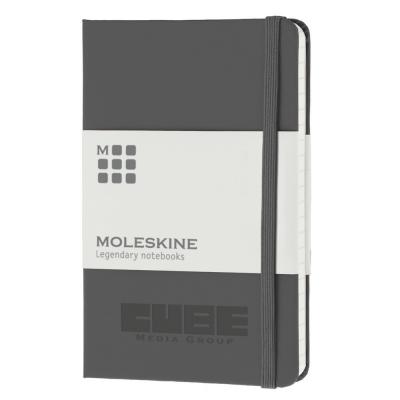 Image of Embossed Moleskine Pocket Notebook, Hard Back, Slate Grey