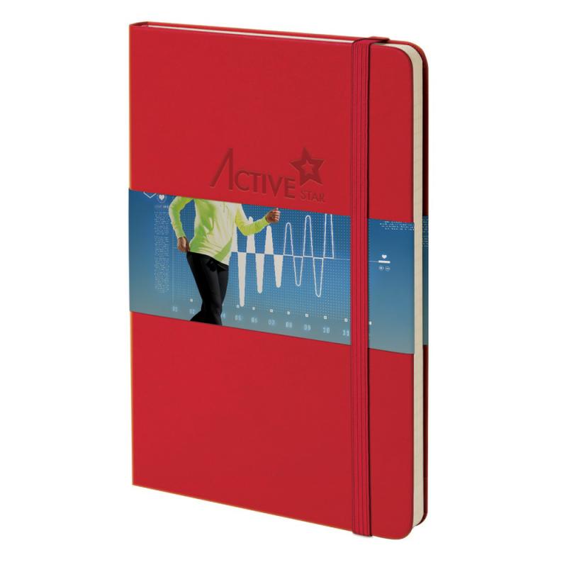 Image of Promotional Moleskine Large Notebook Hard Back A5, Scarlet Red