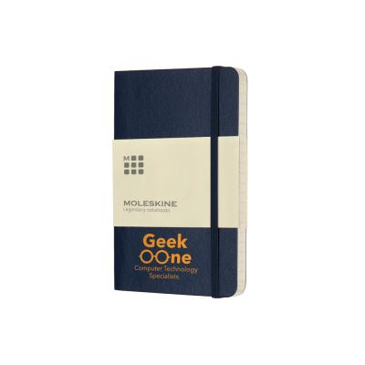 Image of Promotional Moleskine Pocket Notebook, Soft Back A6 Sapphire Blue