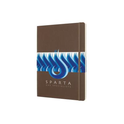 Image of Branded Moleskine A4 Notebook, Soft Back XL Notebook Earth Brown