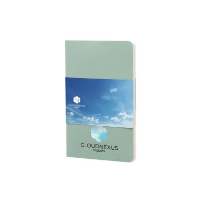 Image of Embossed Moleskine Volant Pocket Notebook A6 Sage Green