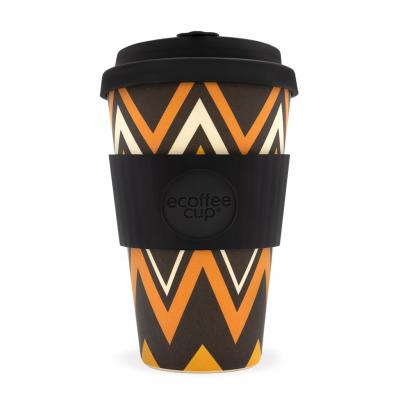 Image of Promotional ecoffee Cup, Reusable Bamboo Mug 14oz ZignZag