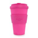 Image of Promotional ecoffee Cup, Takeaway Bamboo Mug 14oz Pink'd