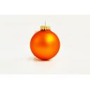 Image of Christmas Tree Glass Bauble 7cm Orange. Available In 60mm 70mm 80mm