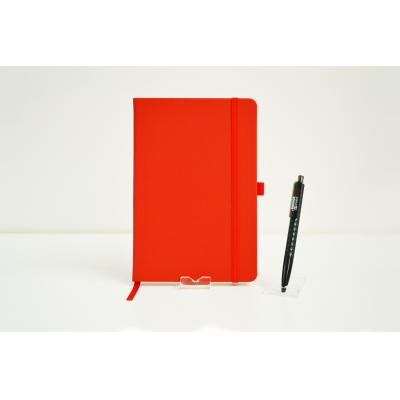 Image of Embossed Dimes A5 Notebook, Promotional Low Cost Notebook Red