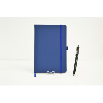 Image of Full Colour Printed Dimes A5 Notebook, Budget PU Notebook Blue