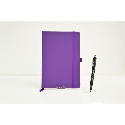 Image of Promotional Dimes A5 Notebook, Printed Budget PU Notebook Purple