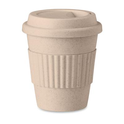 Image of Promotional Bamboo Fibre Reusable Coffee Mug, Beige