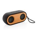 Image of Promotional Bamboo Wireless Speaker Double X
