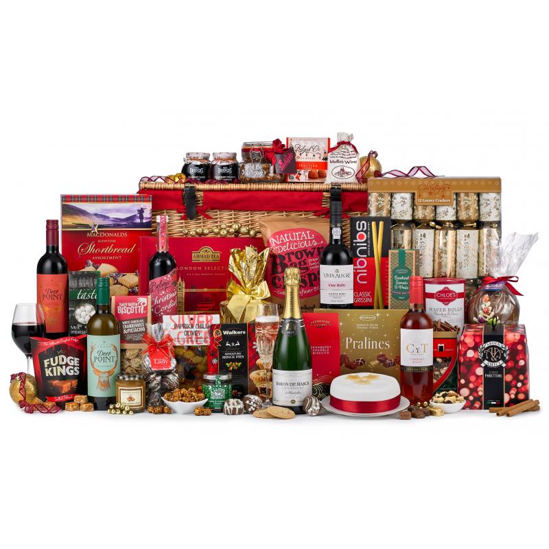 Image of Promotional Christmas Business Hamper, With Champagne, Port, Fine Wines & Luxury Treats