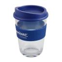 Image of Printed Americano® Cortado Reusable Takeaway Cup, Clear & Blue