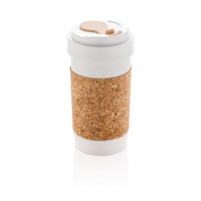 Image of Promotional Eco Reusable Can Mug With Cork Sleeve