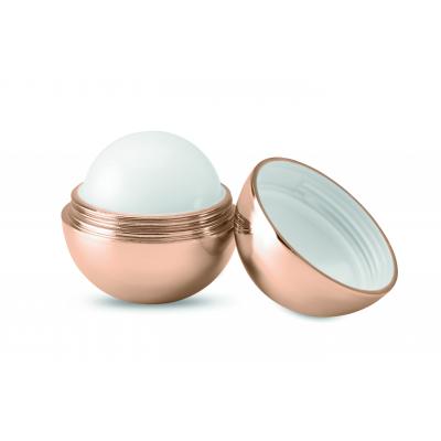 Image of Promotional Natural Lip Balm In round UV metallic finish pot