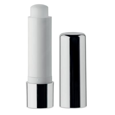 Image of Promotional Natural lip balm stick in UV metallic finish, Silver