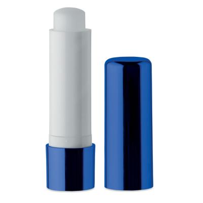 Image of Printed Natural lip balm stick in UV metallic finish, blue