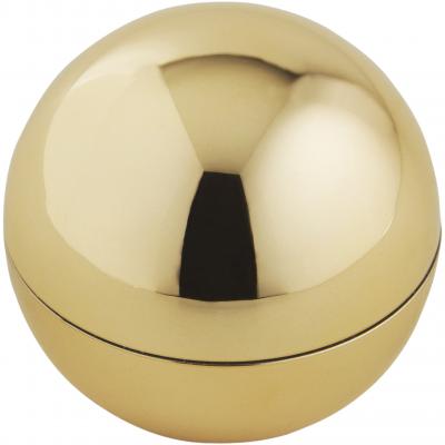 Image of Branded Rolli vanilla lip balm in metallic ball, Gold