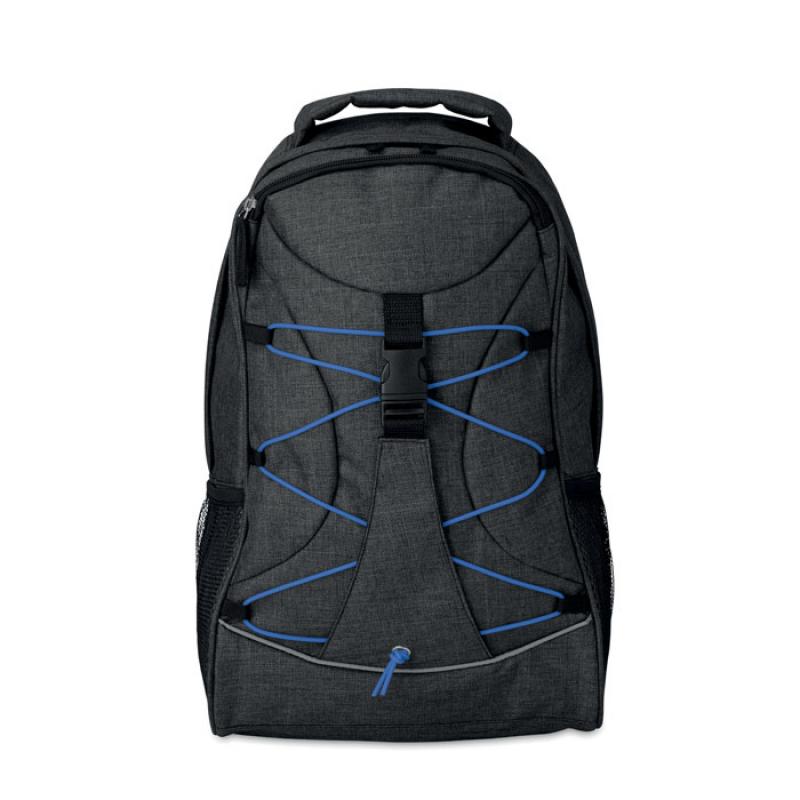Image of Promotional Two Tone Backpack With Colourful Glow In Dark Safety Cord