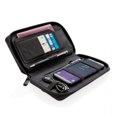 Image of Promotional Swiss Peak RFID modern travel wallet with wireless charger