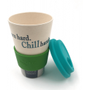 Image of Branded reusable Bamboo takeaway mug, 450ml