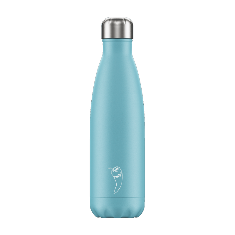 Image of Promotional Chilly's Bottles Pastel Blue 500ml. Reusable Refill Bottle