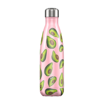 Image of Engraved Chilly's Bottles Summer Avocado 500ml. Reusable Refill Bottle