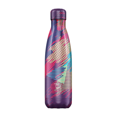 Image of Branded Chilly's Bottles Abstract Purple 500ml. Reusable Refill Bottle