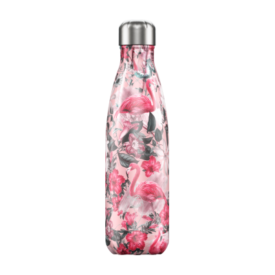 Image of Branded Chilly's Bottles Tropical Flamingo 500ml, Official chilly's Bottle