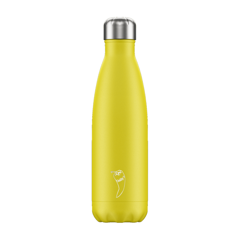 Image of Branded Chilly's Bottle Neon Yellow 500ml, Official Chilly's Bottles