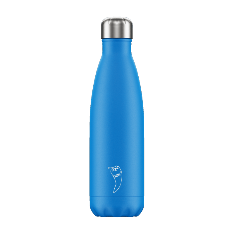Image of Promotional Chilly's Bottle Neon Blue 500ml, Official Chilly's Bottles