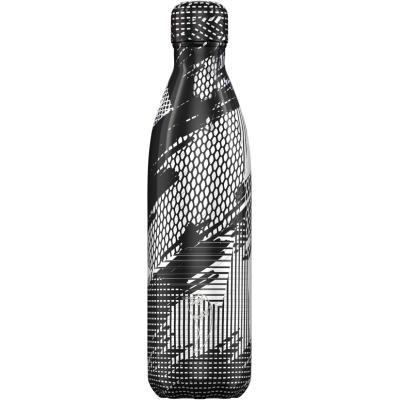 Image of Engraved Chilly's Bottle Abstract Black 750ml, Official Chilly's Bottles