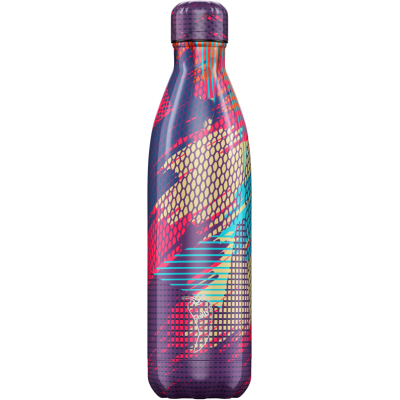 Image of Branded Chilly's Bottle Abstract Purple 750ml, Official Chilly's Bottles