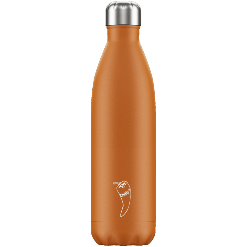 Image of Promotional Chilly's Bottle Matte Burnt Orange 750ml, Official Chilly's Bottles