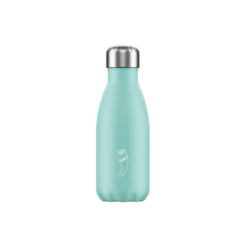 Image of Engraved Chilly's Bottle Pastel Green 260ml, Official Chilly's Bottles