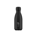 Image of Promotional Chilly's Bottle Monochrome All Black 260ml, Official Chilly's Bottles
