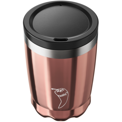 Image of Promotional Chilly's Reusable Coffee Cup Rose Gold 
