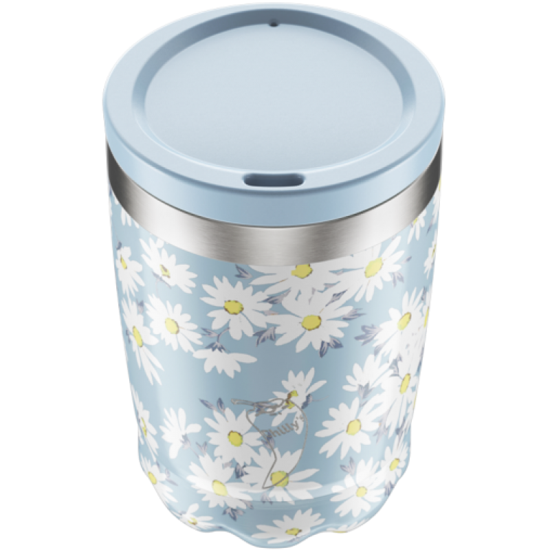 Image of Engraved Chilly's Reusable Coffee Cup Floral Daisy