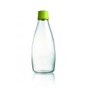 Image of Promotional Retap glass water bottle 800ml with Forest Green lid