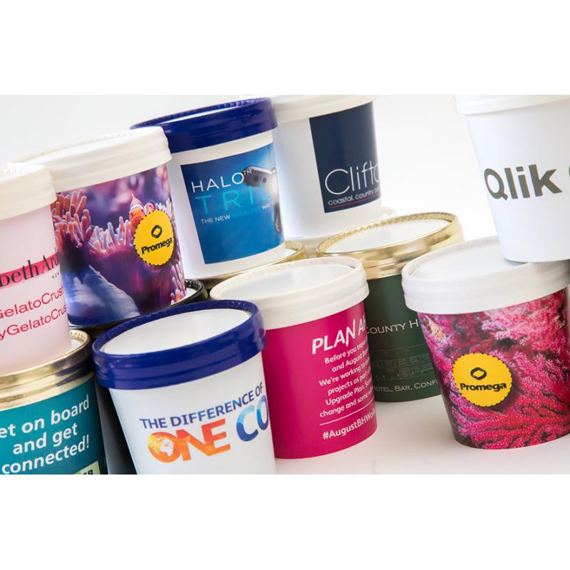 Image of Personalised Individual Ice Cream Tubs 125ml, With Full Colour Print