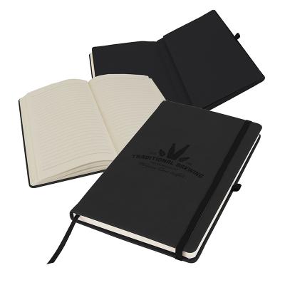 Image of Promotional Primo A5 Notebook with Vegan Leather cover, Black