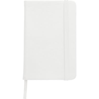 Image of Printed A5 Notebook soft touch low cost branded notebook white