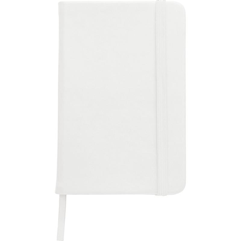 Image of Printed A5 Notebook soft touch low cost branded notebook white