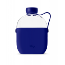 Image of Printed Hip Water Bottle, Promotional Flask Style Bottle, 650 ml Blue