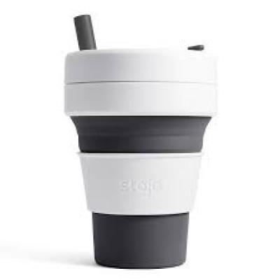 Image of Promotional Stojo Biggie Collapsible Coffee Cup 470ml Carbon Grey