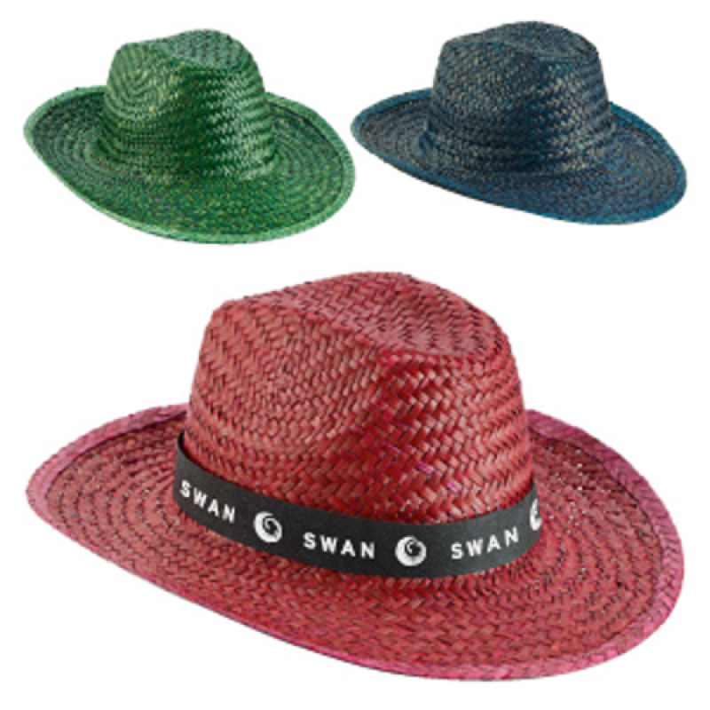 branded straw hats