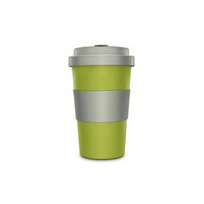 Image of Promotional BamBroo Reusable Bamboo Coffee Cup Greenery & Dove Grey