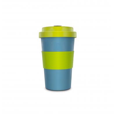 Image of Promotional BanBroo Reusable Bamboo Coffee Cup Teal And Greenery