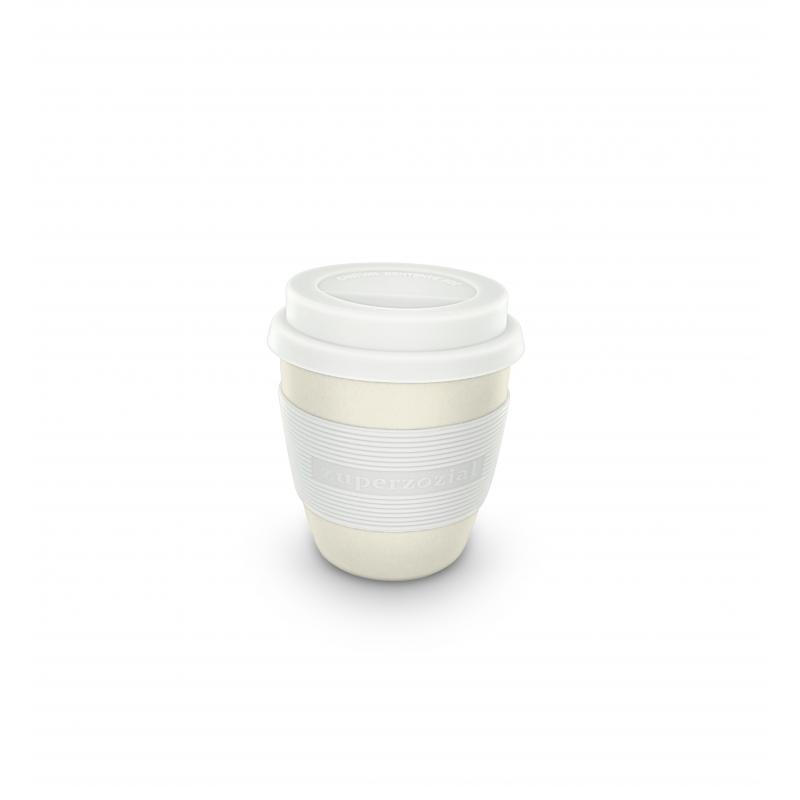 Image of Branded Zuperzozial Bamboo Mini Travel Mug Coconut White