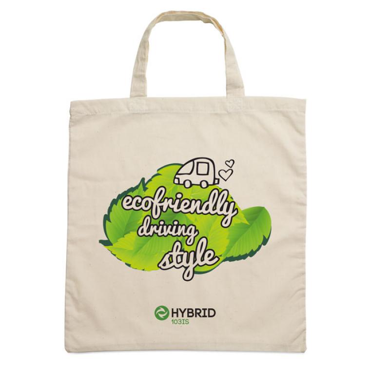 Image of Promotional Eco Reusable Cotton Shopping Bag With Short Handles